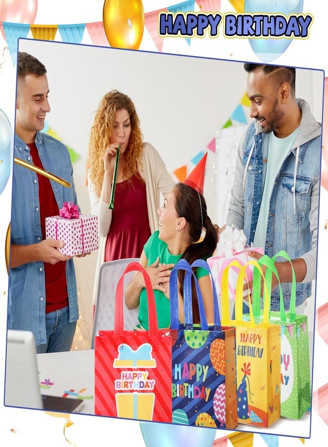 Wesnoy مجموعة ويسنوي من 24 كيس هدايا عيد ميلاد، مقاس 8 × 10 × 4 بوصة، قابلة لإعادة الاستخدام، مصنوعة من قماش غير منسوج، مزودة بمقابض، مثالية لتغليف هدايا الكيك والحلوى، ومستلزمات حفلات استقبال المولود. - Image 5